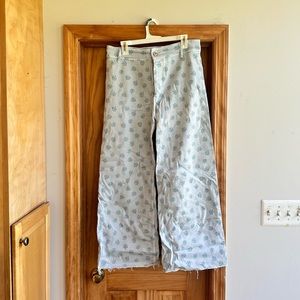 Zara marine straight pattern jeans